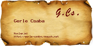 Gerle Csaba névjegykártya