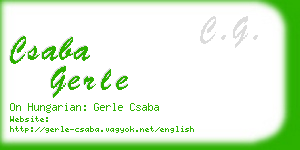 csaba gerle business card